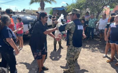 ARMADA DE MÉXICO RESPONDE ANTE EMERGENCIA POR «POLO» EN BAJA CALIFORNIA SUR