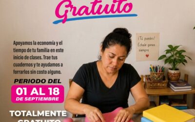 AYUNTAMIENTO DE COLIMA APOYA  A LAS FAMILIAS A FORRAR SUS LIBROS DE TEXTO SIN COSTO