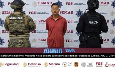 SSPC COLIMA Y MARINA DETIENEN EN CUAUTHÉMOC A DISTRIBUIDOR DE DROGA DEL CARTEL DE LOS MEZCALES