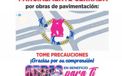 GLORIETA DE LOS PERRITOS, PARCIALMENTE CERRADA POR OBRAS DE REPAVIMENTACIÓN