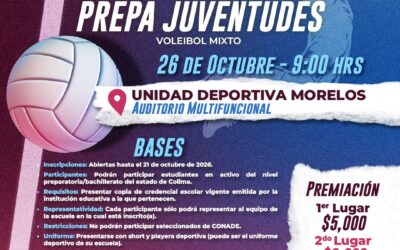 INVITA GOBIERNO DEL ESTADO A 4º TORNEO DE VOLEIBOL PREPA JUVENTUDES
