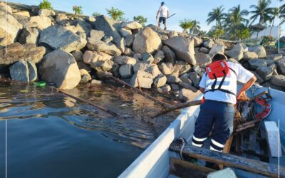 RETIRA ASIPONA 1.5 TONELADAS DE BASURA EN DARSENA PORTUARIA