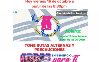 A PARTIR DE ESTA NOCHE QUEDA CERRADA LA CIRCULACIÓN DE LA GLORIETA DE LOS PERRITOS