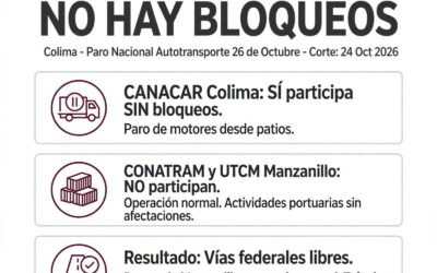 FIJA POSTURA EN COLIMA ANTE PARO NACIONAL DE AUTOTRANSPORTE DEL 26 DE OCTUBRE